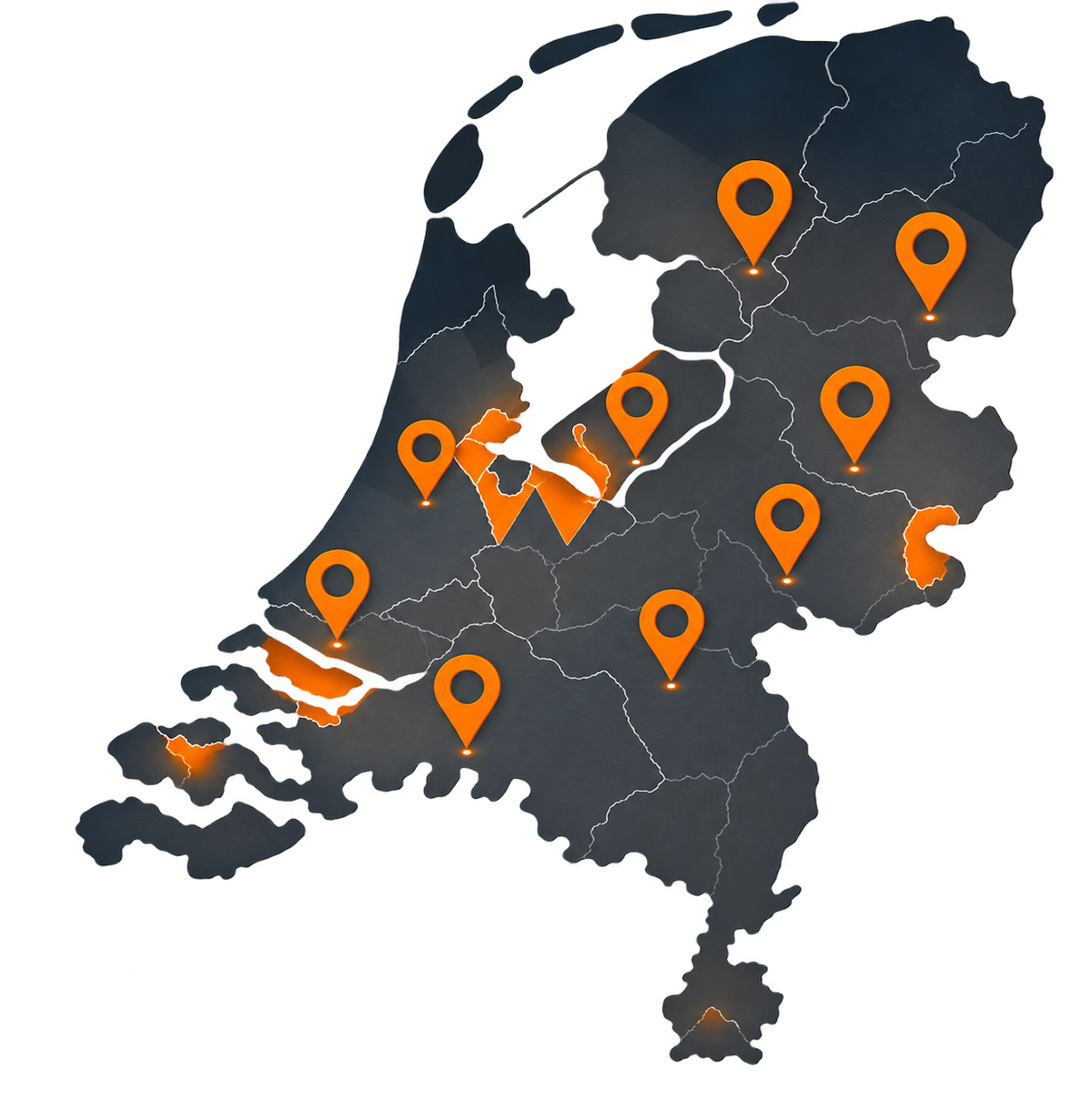 Werkgebied kaart Nederland