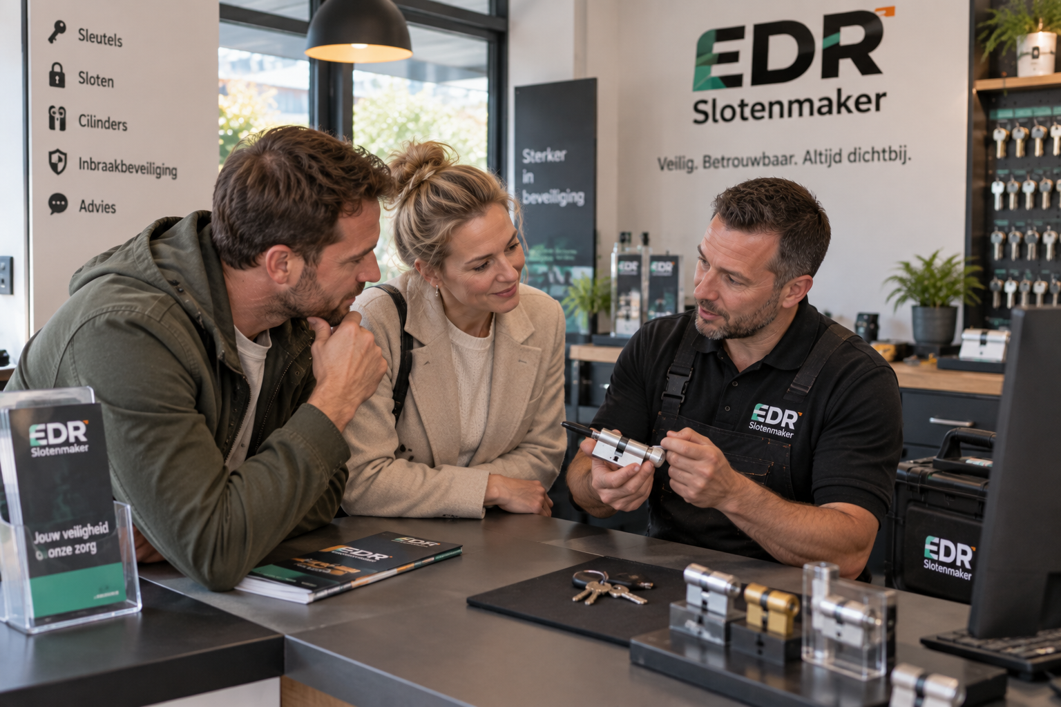 Klanten krijgen advies van EDR Slotenmaker